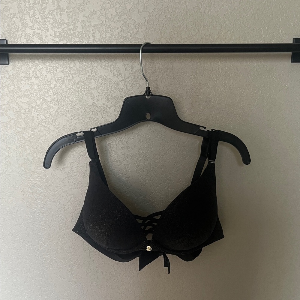 Torrid Black Lace-Up Bra